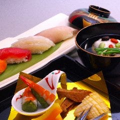 【7月~8月15日限定】にぎり寿司~瀬戸内ハモと西多摩夏野菜の陶板~肉料理 夏のご馳走『にぎり寿司会席』