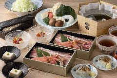 【厳選豚肉とずわい蟹】出汁しゃぶ会席 「桔梗 ききょう」