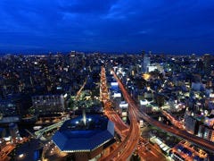 一面に広がる大阪市街の夜景