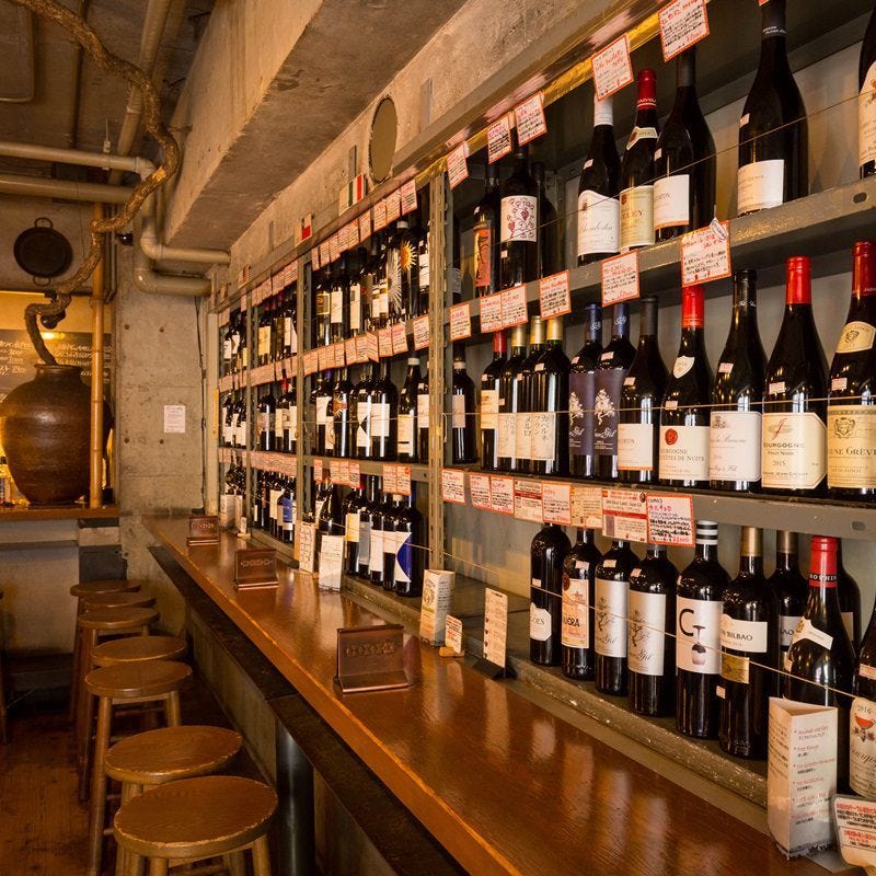 ディスプレイされたワイン