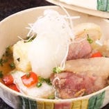 葱と真鴨の揚げ出し 葱と真鴨の揚げ出し