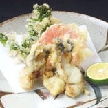 京野菜と牡蠣の天婦羅 京野菜と牡蠣の天婦羅