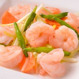 海老と黄にら炒め 海老と黄にら炒め