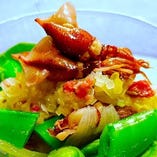 お勧め3.ホタルイカと旬野菜の桜花葱生姜ソース お勧め3.ホタルイカと旬野菜の桜花葱生姜ソース