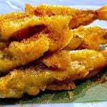 お勧め4.メヒカリの唐揚げ 中華風スパイス掛け お勧め4.メヒカリの唐揚げ 中華風スパイス掛け