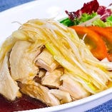 1.茹で鶏の葱油ソース掛け(葱油鶏) 1.茹で鶏の葱油ソース掛け(葱油鶏)