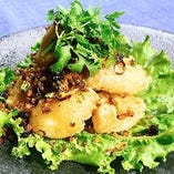 お勧め6.海老と梨のフリット広東風ガーリックパウダー お勧め6.海老と梨のフリット広東風ガーリックパウダー