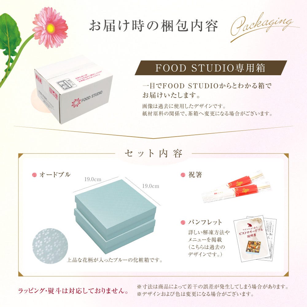 梱包内容 ビストロおせち オードブル おせち料理 
