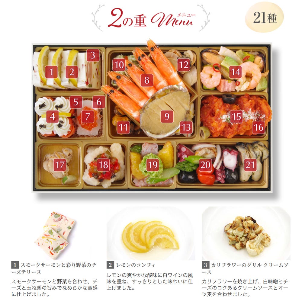 メニュー1 ビストロ おせち オードブル おせち料理 