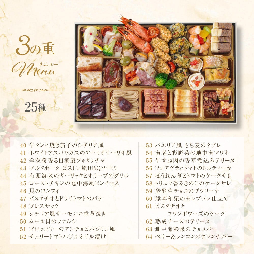 メニューリスト 2 ビストロおせち オードブル おせち料理 