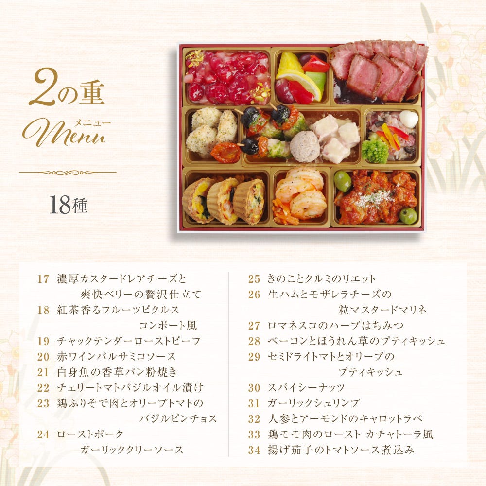 メニューリスト 2 ビストロおせち オードブル おせち料理 