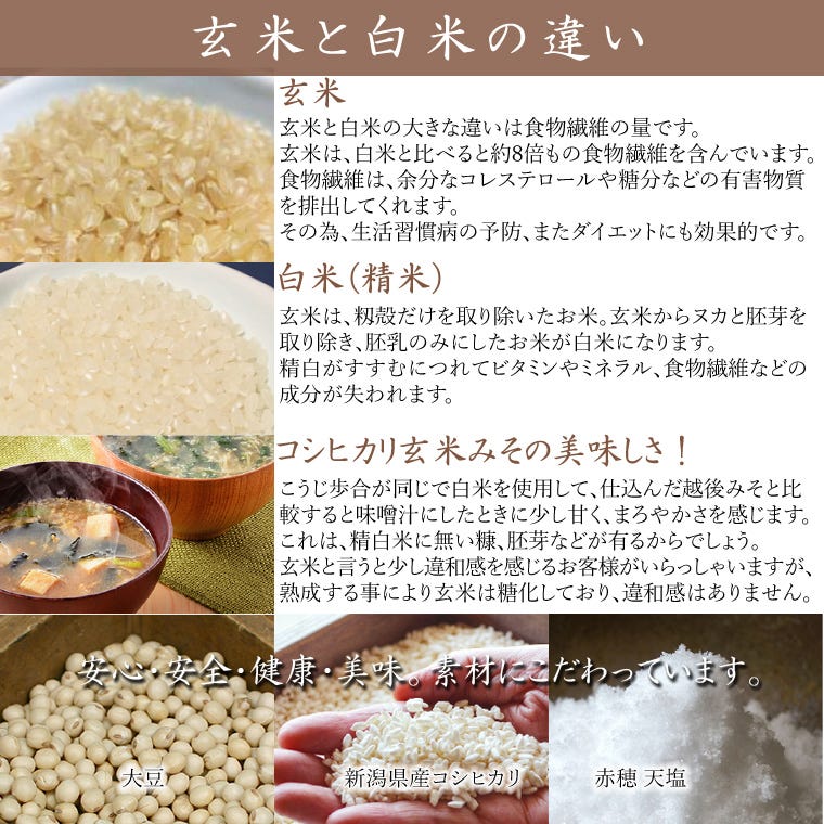 コシヒカリ玄米みそ 袋入　500g
