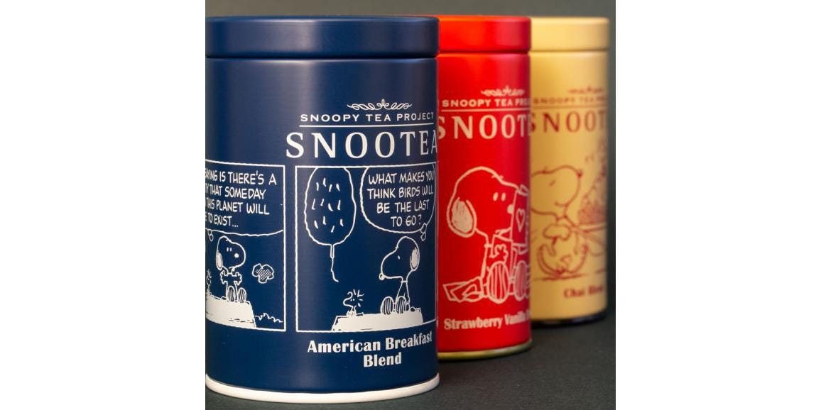 ファッションの SNOOTEA スヌーティー マスカットブレンド セイロンブレンド 空き缶 ２個