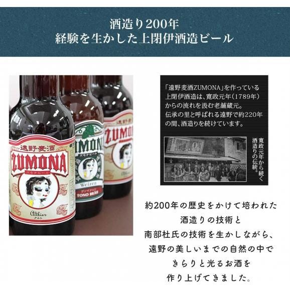 遠野麦酒 ZUMONAビール 330ml 3本セット 上閉伊酒造03