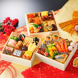 赤坂あじさい監修和風おせち『紅花』。山形牛ローストビーフ入り