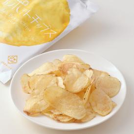 無添加ポテトチップス。味付けは「塩」のみ。