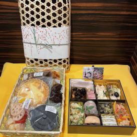 【送料無料・数量限定】『ミシュランガイド京都・大阪2018掲載店』フレンチ洋風生おせち一段重+籠（7寸）【2～3人前・全19品目】