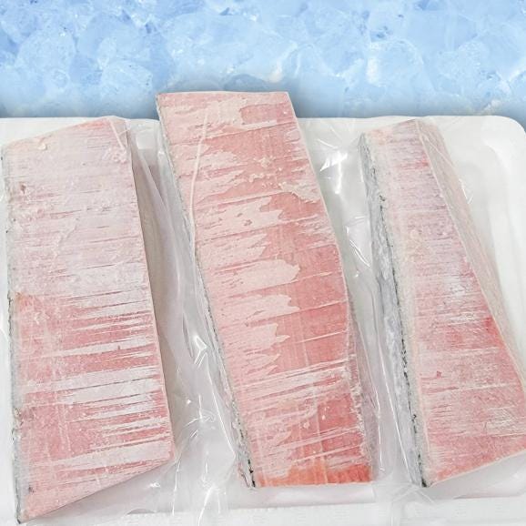 【送料無料】本マグロ中トロ（訳あり）本鮪 皮付き 不揃い お刺身や寿司に最適【まぐろ/お刺身/お取り寄せ】06