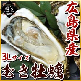 牡蠣 大粒 3L 広島県産 超特大 かき カキ 鍋 焼き牡蠣 貝 海鮮 希少 大粒 むき身 オメガ3