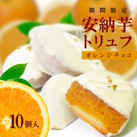 【限定販売】安納芋トリュフ「オレンジ」チョコレート10個入 お中元 ラッピング  ギフト 内祝 結婚 誕生日 プレゼント スイーツ  出産