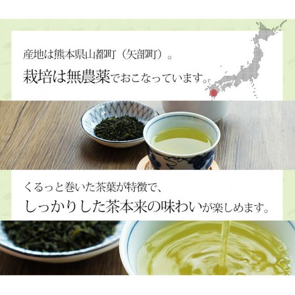 玉緑一番茶 100ｇ くまモン パッケージ 特別栽培農産物 緑茶 玉緑茶05