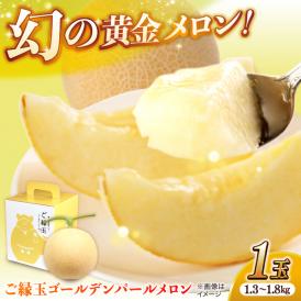 ご縁玉ゴールデンパールメロン 1.3～1.8kg×1玉 島根県松江市/株式会社ちいきおこし