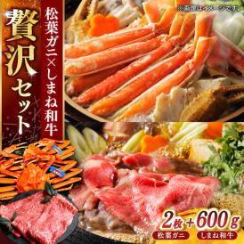 【豪華コラボ企画】迷ったらこれ！松葉がに×しまね和牛 2大ブランド味わいセット 島根県松江市/中浦食品株式会社[ALBO004]