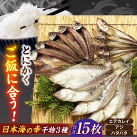 一度食べたらやみつき！恵曇一夜干しセット3種×5尾 島根県松江市/有限会社丸三商店[ALCP002]