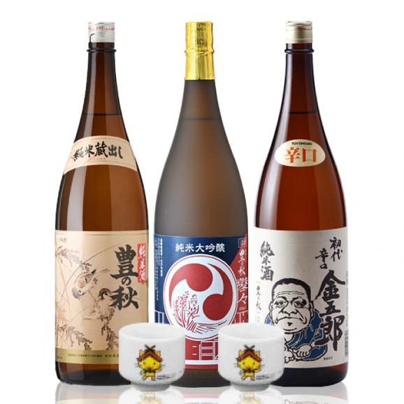 ご当地キャラのおちょこ付き！豊の秋おすすめ3本セット 各720ml 島根県松江市/米田酒造株式会社[ALDD005]02