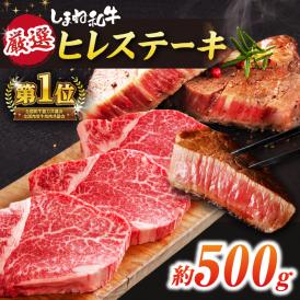 極上厳選！受賞歴多数 しまね和牛 ヒレステーキ(500g) 島根県松江市/株式会社O.R.C[ALEF001]