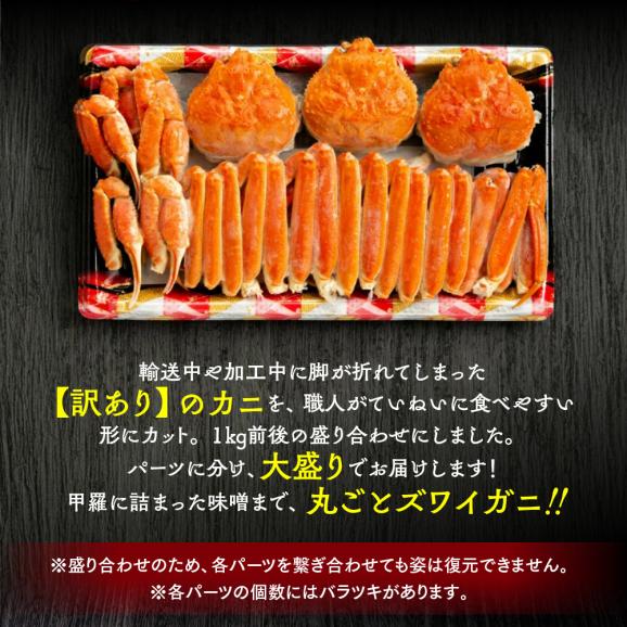 13-138 【訳あり】ボイルずわいがに姿切り1kg02