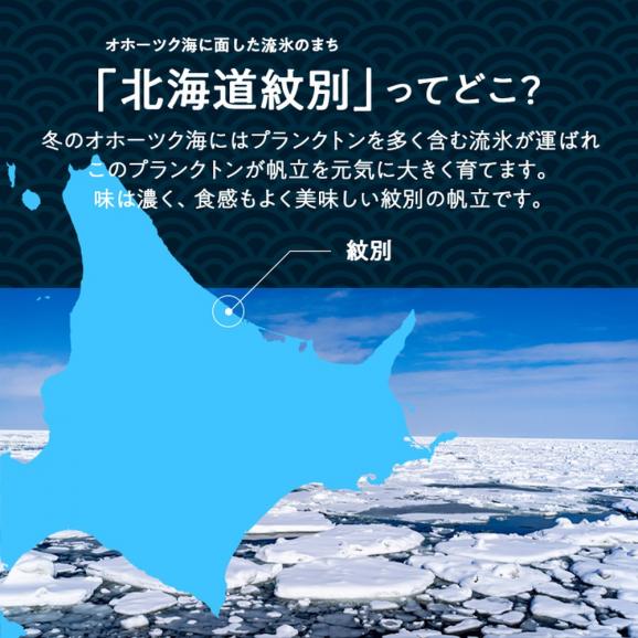 132-8 【定期便６か月】紋別一等～冷凍帆立貝柱1.1kg×1パック×６回04