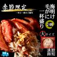 53-5 【北海道産】海明け毛がに一杯盛り2個セット約500gの毛がに2尾使用【期間限定5月18日まで受付予定】(冷蔵便)｜無添加 かに 毛がに かにみそ 高品質