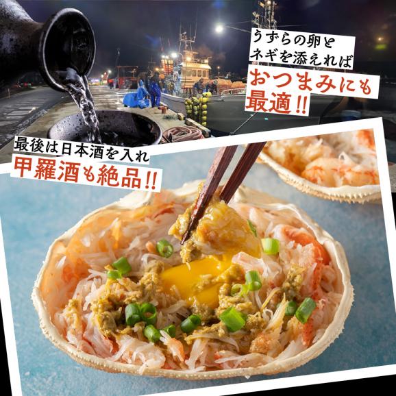 22-119 極上！茹で上げカニ甲羅盛６個(棒肉のせ)【カニミソたっぷり】【化粧箱】06