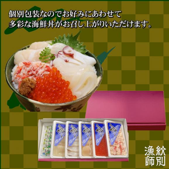 90-24 【お中元】五色海鮮セット×6　化粧箱入り　｜海鮮丼　かに　いくら　帆立04