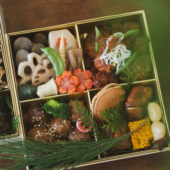 129-3 繕おせち2026|おせち 3段重 2~3人前 ヴィーガン おせち料理 新春 スイーツ 菜食 プラントベース オーガニック 26品 冷蔵 盛付済 解凍不要 野菜 お節 正月 お正月 迎春 年04