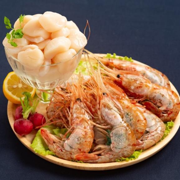 28-60 【ホワイトデー】オホーツク産ホタテ(400g)とぼたん海老(500g)セット03