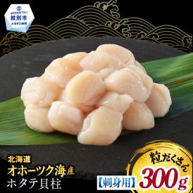 9-41 【訳あり】北海道オホーツク産ホタテ貝柱(生食用)小粒大入 300g ｜ サイズ不揃い ワケアリ 訳あり ほたて ホタテ 帆立 貝柱 玉冷