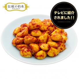 【1日２０個限定】【シャキシャキ食感のにんにくとカレー風味の新感覚キムチ！】＊伝統の約束＊　カレーにんにくキムチ　３００ｇ (code:184009)