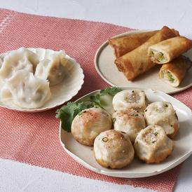 上海国営レストラン『大壺春』と共同研究、開発した焼き小籠包に水餃子と春巻きがセットになった商品です。
