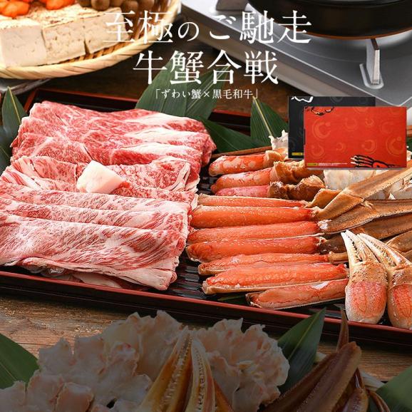 かに カニ 蟹 ズワイガニ 600g（総重量750g）& 黒毛和牛 肩ロース 500g セット ギフト 贈り物 プレゼント 02