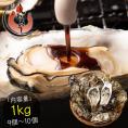 【同梱不可】天然 真牡蠣 加熱用 殻付き 1kg（9?10個前後） 