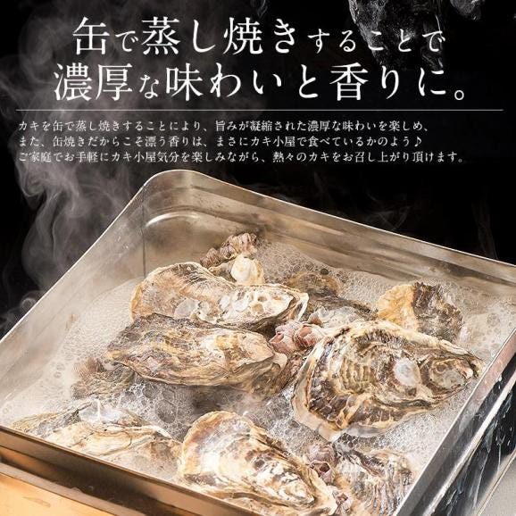 カキ 牡蠣 缶焼き かき 3kg（殻付き 約32?42個）05
