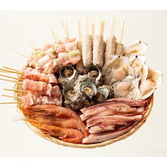 バーベキューセット 海鮮 BBQ セット 7種 サザエ イカ ホタテ 赤海老 焼き鳥 鶏もも 06