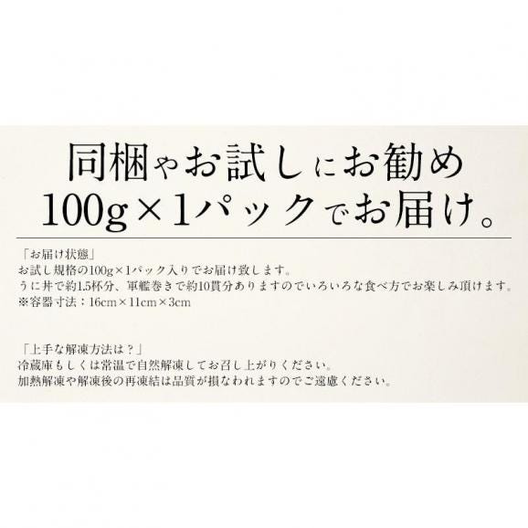 ウニ うに 100g 無添加 雲丹 お取り寄せ06