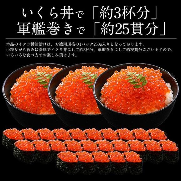 いくら 鱒 イクラ 醤油漬け 250g 小粒04