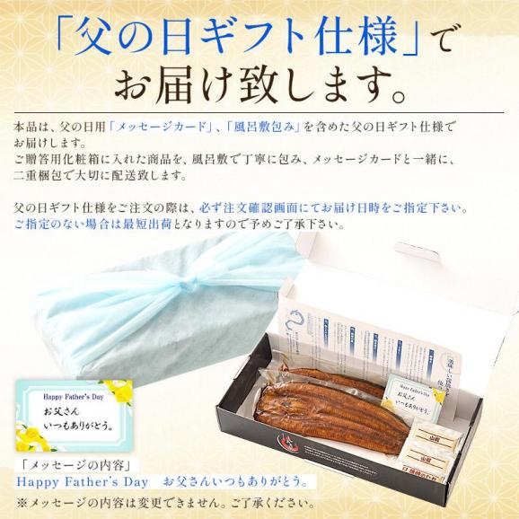 【父の日ギフトセット】うなぎ 蒲焼き 国産 無頭 特大サイズ 約200g×2尾06