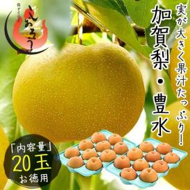 梨 豊水 加賀梨 20玉 石川県産 （着日指定不可）
