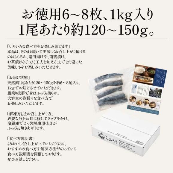 さば 無添加 無塩 トロさば サバ 鯖 約1kg(6?8尾）05