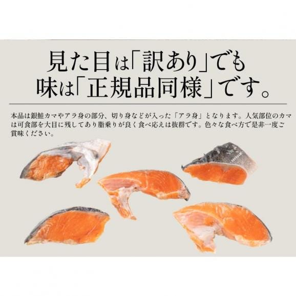 訳あり 銀鮭 アラ身 1kg 銀鮭カマ 打ち身 端材 カマ05